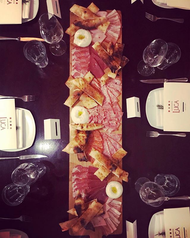Party size Antipasti Platter: House made and Traditional Salumi, House made Flatbread and Burrata served with our Salsa Rustica.
Only on Pre-Order.
For your table party or your togo order for your house party.
(We can always deliver too)